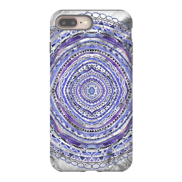 iPhone 8 plus StrongFit Purple Marbling Mandala  by Tigatiga