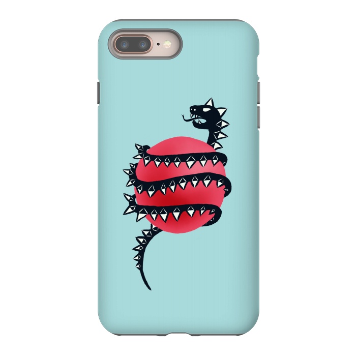 iPhone 8 plus StrongFit Cool Evil Black Dragon Snake Monster by Boriana Giormova