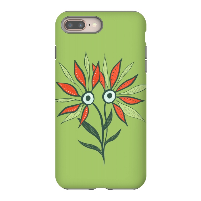 iPhone 8 plus StrongFit Cute Eyes Character Flower Monster by Boriana Giormova