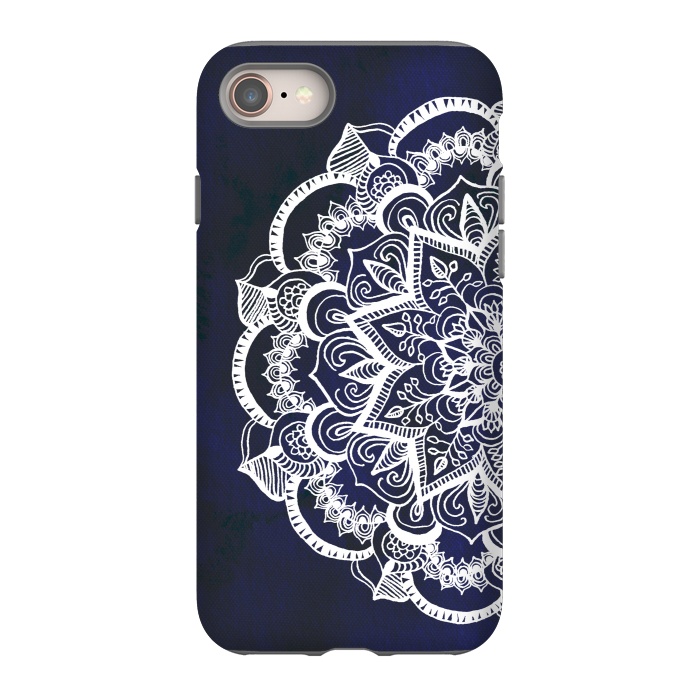 iPhone 8 StrongFit White Feather Mandala by Tangerine-Tane