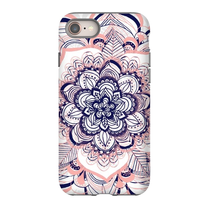 iPhone 8 StrongFit Purple, Blue and Pink Netted Mandala by Tangerine-Tane
