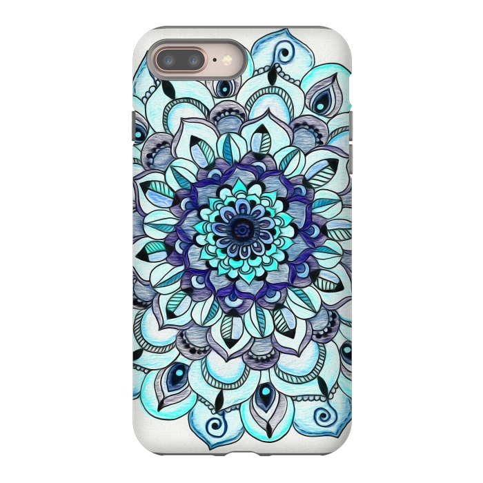 iPhone 8 plus StrongFit Peacock Mandala by Tangerine-Tane