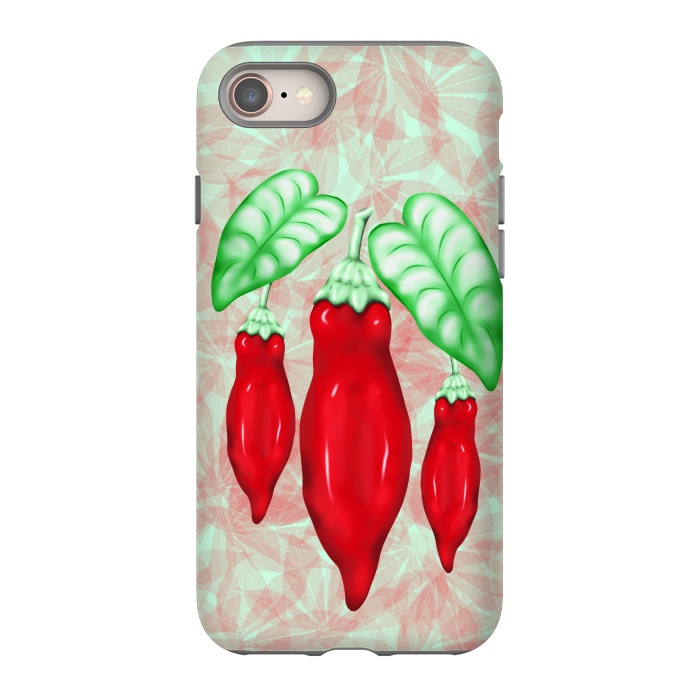 iPhone 8 StrongFit Red Hot Chilli Pepper Decorative Food Art by BluedarkArt
