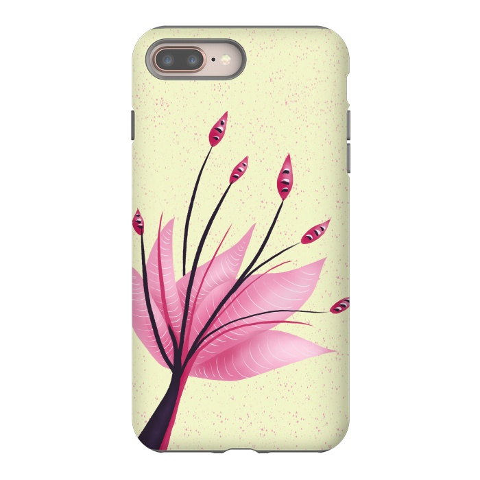 iPhone 8 plus StrongFit Pink Abstract Water Lily Flower by Boriana Giormova