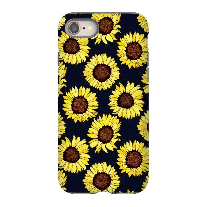 iPhone 8 StrongFit Navy - Sunflowers Are The New Roses! by Tigatiga