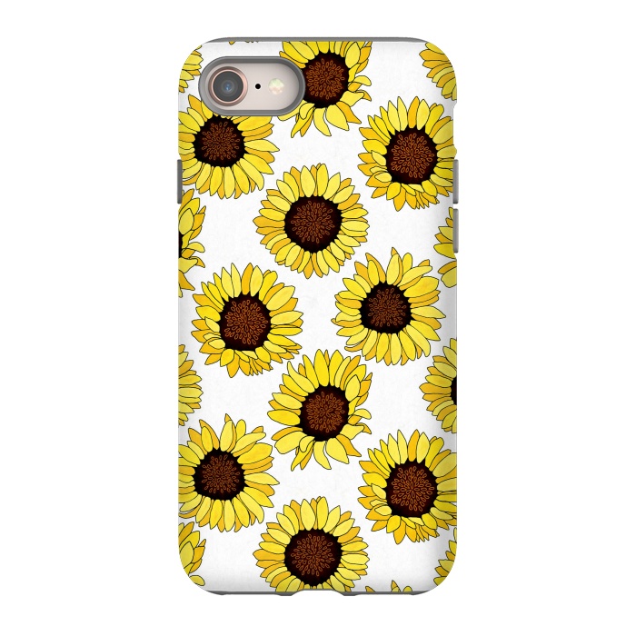 iPhone 8 StrongFit Sunflowers Are The new Roses! - White  by Tigatiga