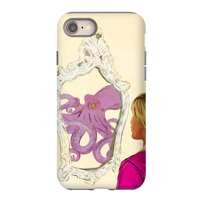 iPhone 8 StrongFit The Girl and the octopus by Carlos Maciel