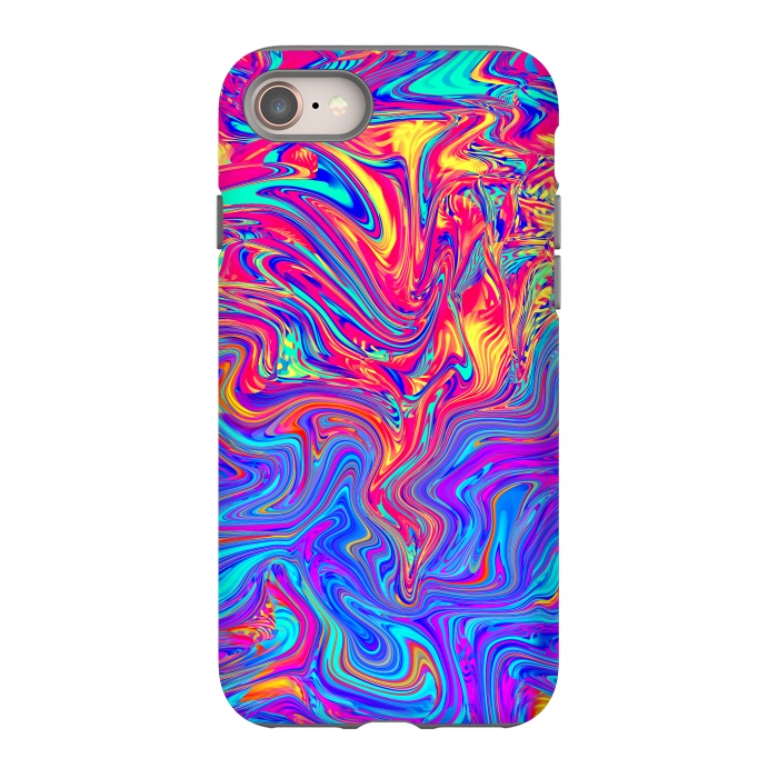 iPhone 8 StrongFit Abstract Colorful Waves by Art Design Works