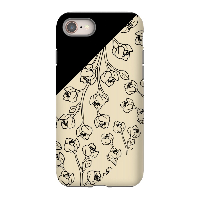 iPhone 8 StrongFit floral offwhite pattern by MALLIKA