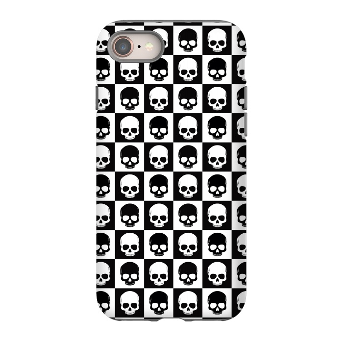 iPhone 8 StrongFit Checkered Skulls Pattern I by Art Design Works