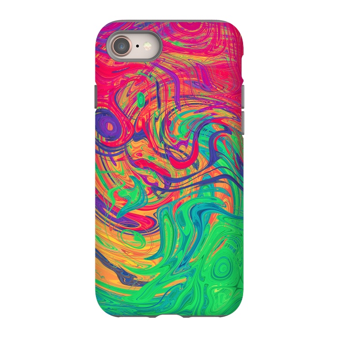 iPhone 8 StrongFit Abstract Multicolored Waves by Art Design Works