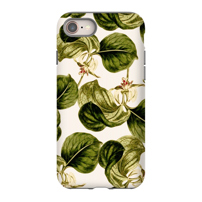 iPhone 8 StrongFit Botany Leaf Pattern  by Zala Farah