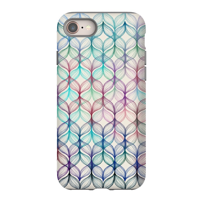 iPhone 8 StrongFit Mermaid's Braids - a colored pencil pattern by Micklyn Le Feuvre