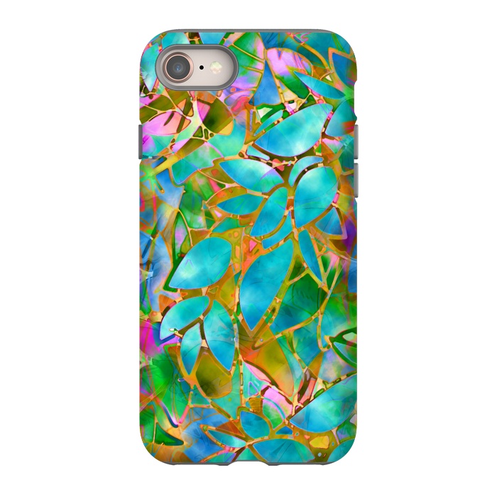 iPhone 8 StrongFit Floral Abstract Stained Glass G265  by Medusa GraphicArt