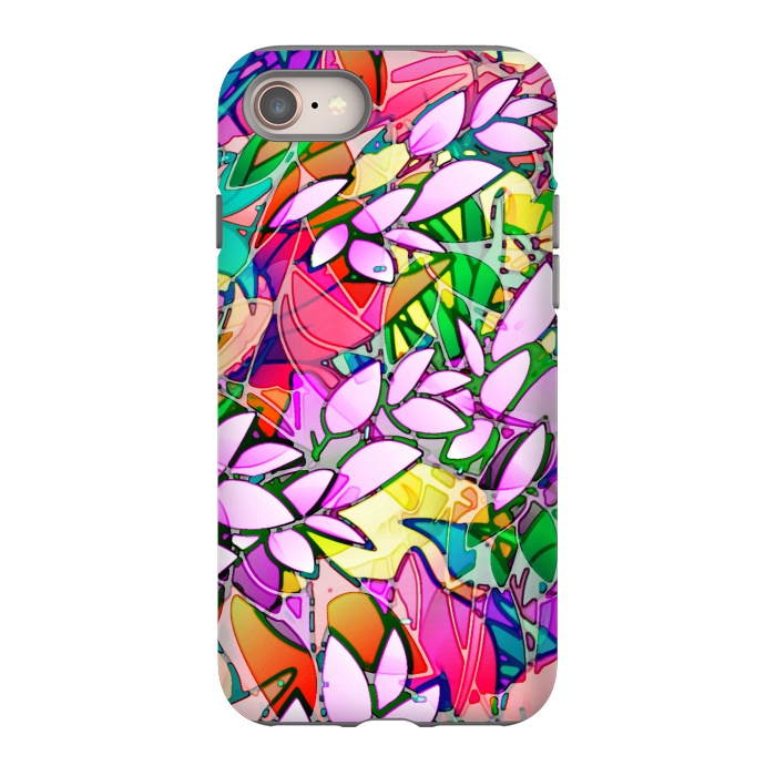 iPhone 8 StrongFit Grunge Art Floral Abstract G130  by Medusa GraphicArt