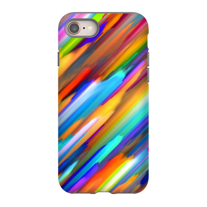 iPhone 8 StrongFit Colorful digital art splashing G391 by Medusa GraphicArt