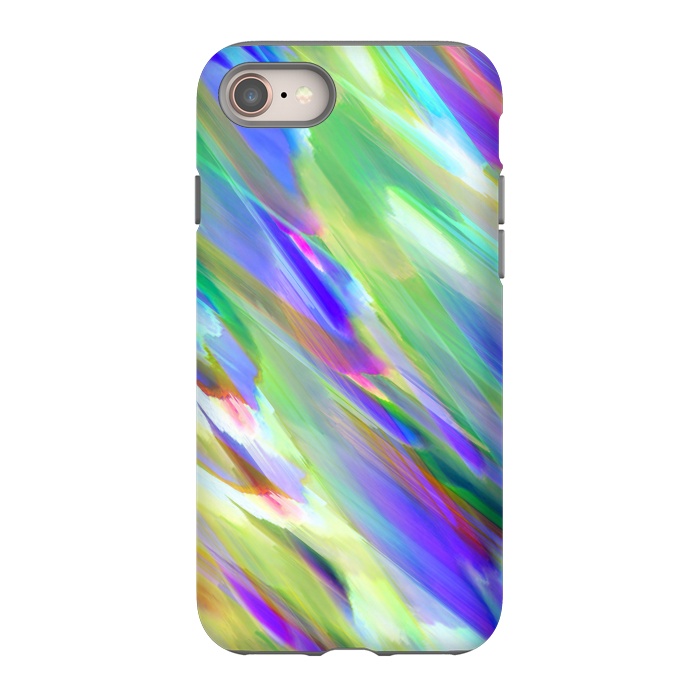iPhone 8 StrongFit Colorful digital art splashing G401 by Medusa GraphicArt