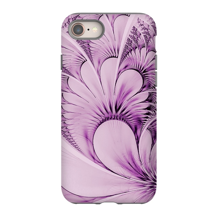 iPhone 8 StrongFit Pink Fractal Flowers by Andrea Haase