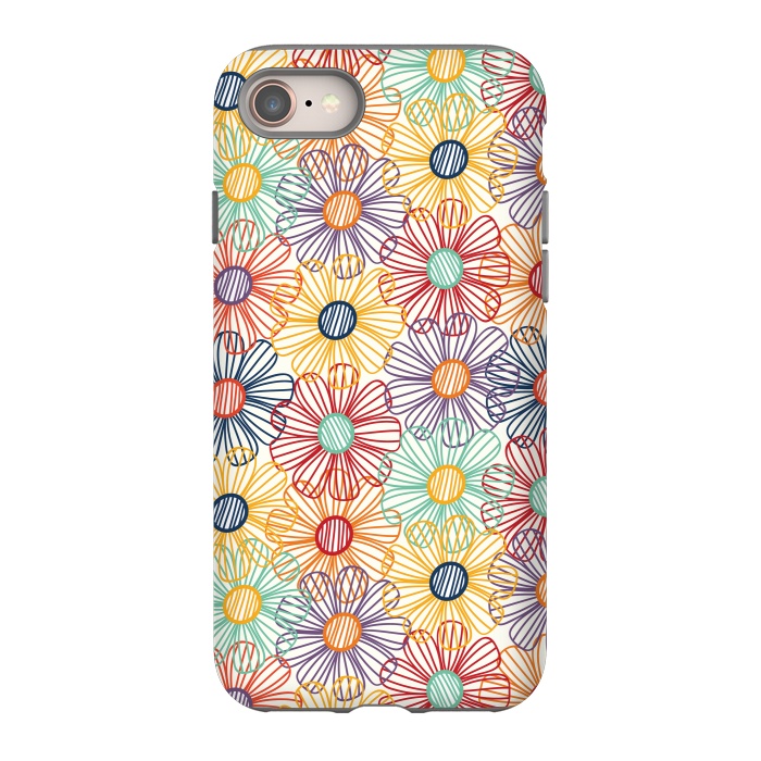 iPhone 8 StrongFit RAINBOW FLORAL by TracyLucy Designs