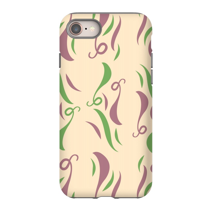 iPhone 8 StrongFit GREEN PINK FLORAL PATTERN by MALLIKA