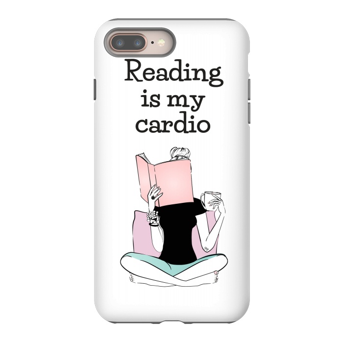 iPhone 8 plus StrongFit Reading is my cardio by Martina