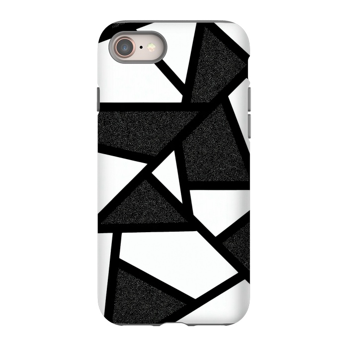 iPhone 8 StrongFit White and black geometric by Jms