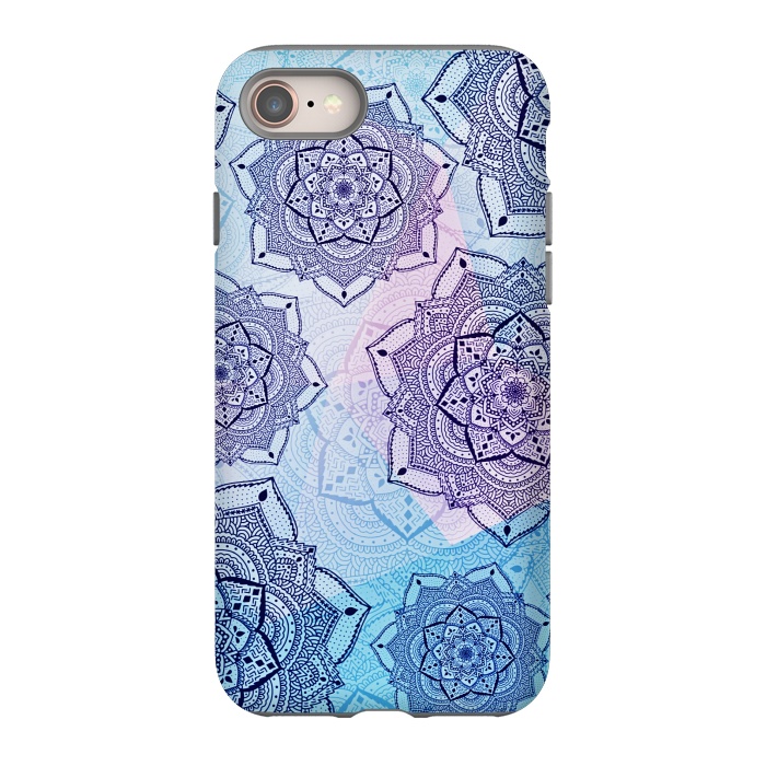 iPhone 8 StrongFit Blue purple mandalas by Jms