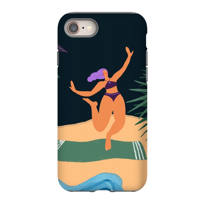 iPhone 8 StrongFit Eve - Dancing Girl at Tropical Jungle Beach by  Utart
