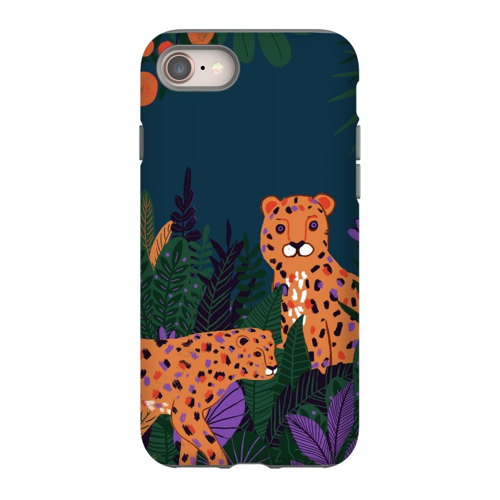 iPhone 8 StrongFit Two Cheetahs in Tropical Jungle by  Utart