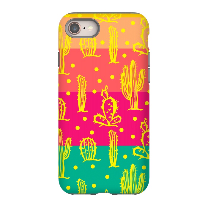 iPhone 8 StrongFit Cactus in Luminous Tones by Rossy Villarreal