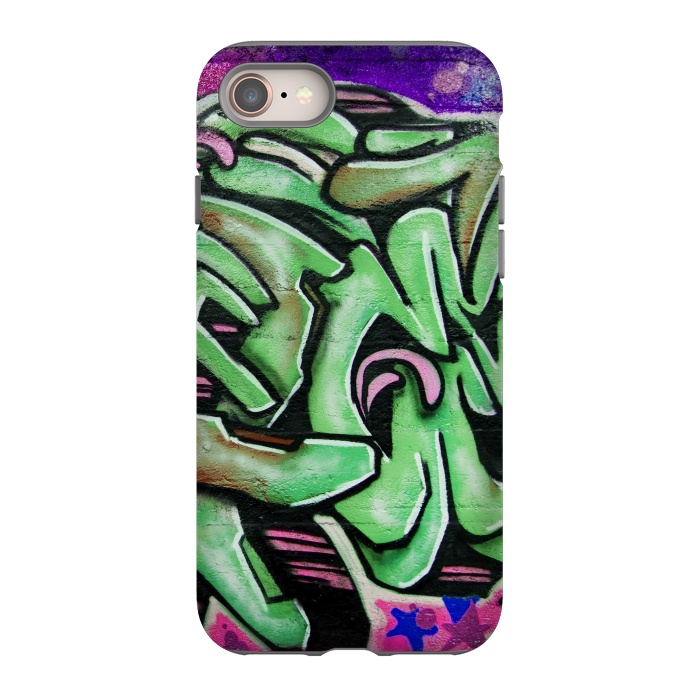 iPhone 8 StrongFit Green Graffiti by Andrea Haase