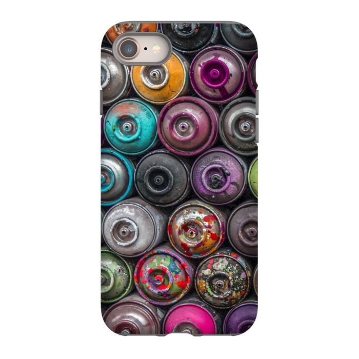 iPhone 8 StrongFit Spray Paint Cans by Andrea Haase