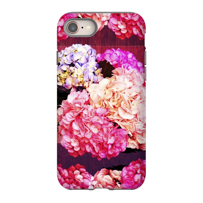 iPhone 8 StrongFit Hortencias Rosas y Azules by Rossy Villarreal