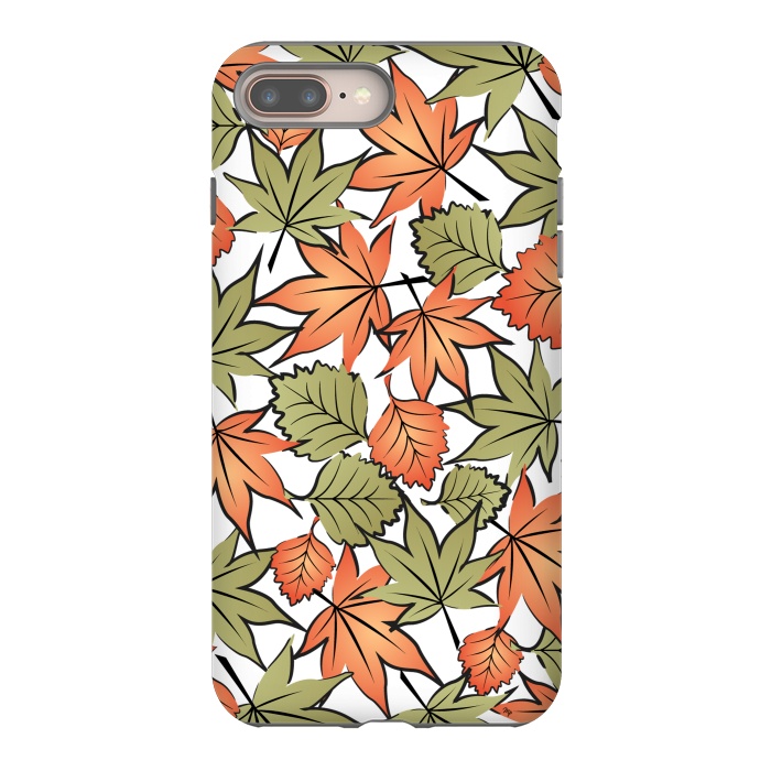 iPhone 8 plus StrongFit Autumne leaves pattern by Martina