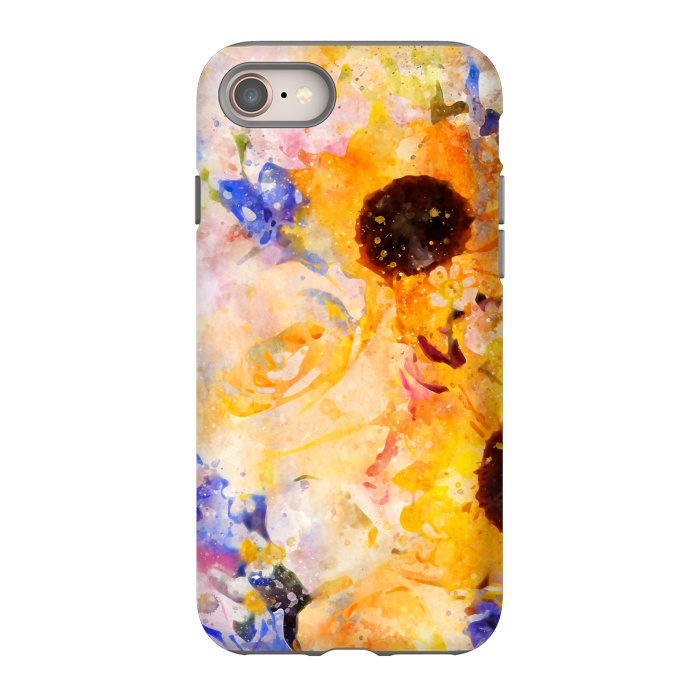 iPhone 8 StrongFit Yellow Vintage Rose by Creativeaxle