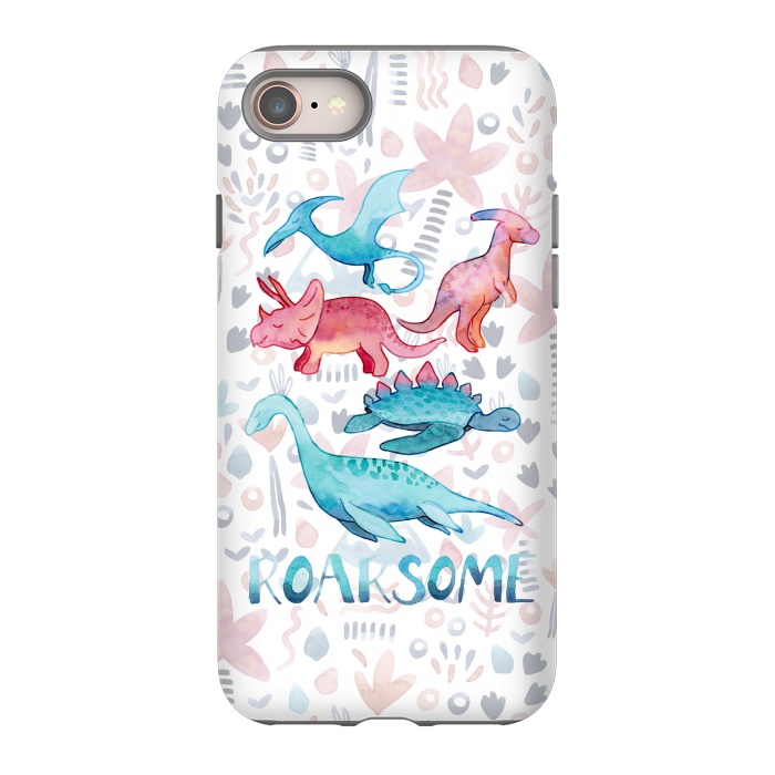iPhone 8 StrongFit Roarsome Dino's by gingerlique