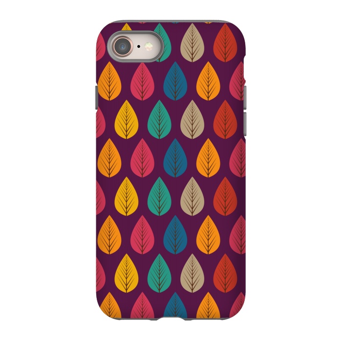 iPhone 8 StrongFit multicolour stylish leaves by TMSarts
