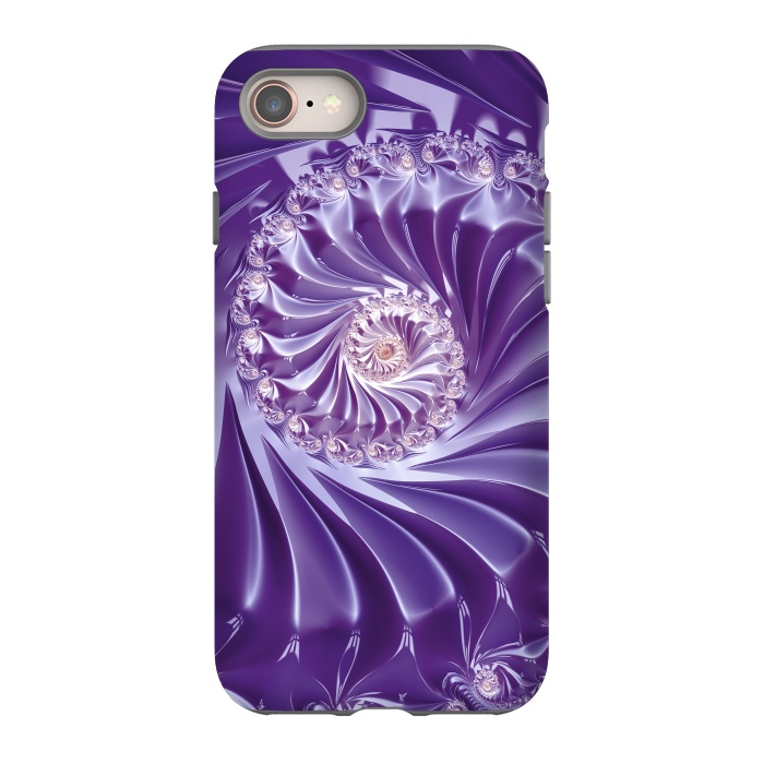 iPhone 8 StrongFit Purple Fractal Fantasies by Andrea Haase