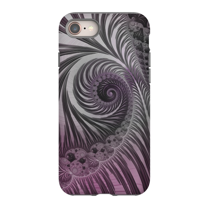 iPhone 8 StrongFit Swirly Fractal Fantasies by Andrea Haase