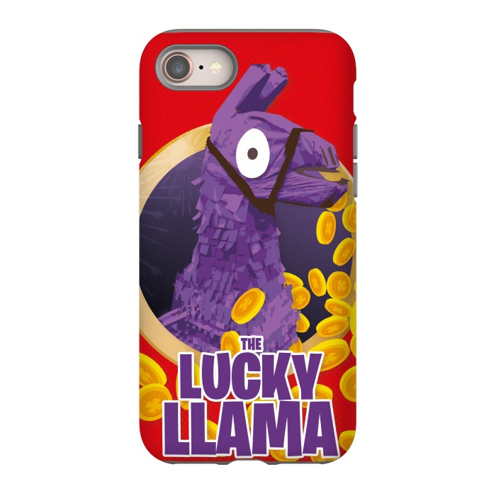 iPhone 8 StrongFit Lucky Llama  by Carlos Maciel