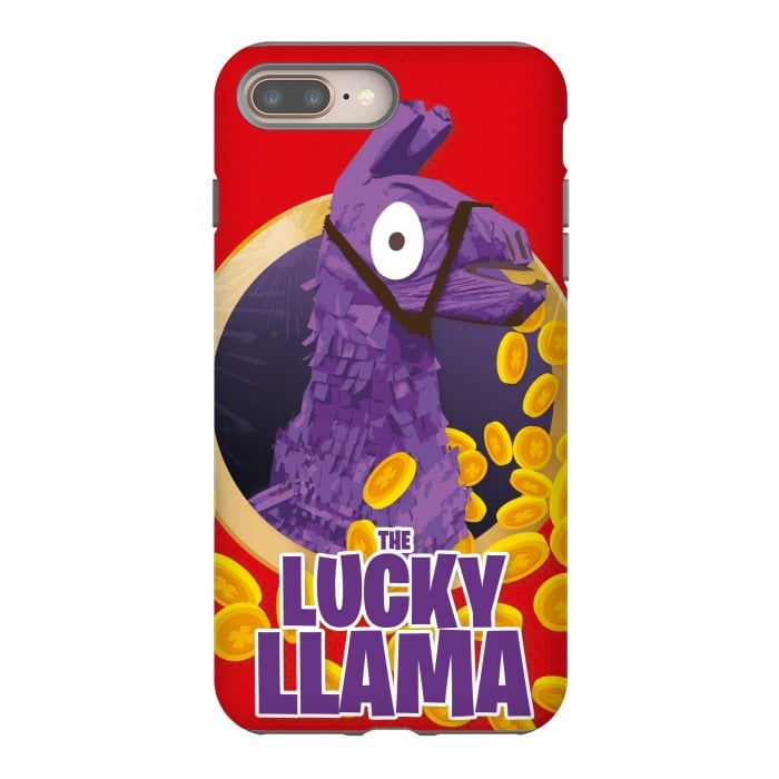 iPhone 8 plus StrongFit Lucky Llama  by Carlos Maciel