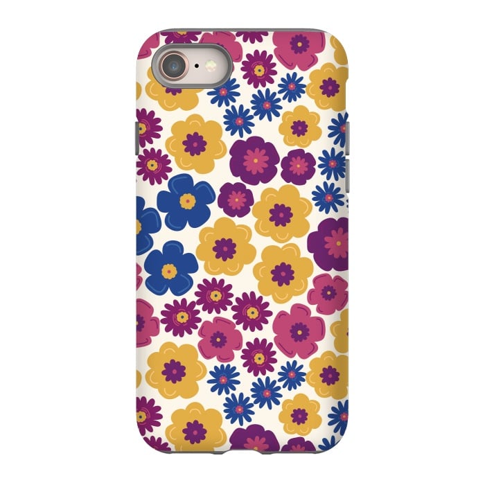 iPhone 8 StrongFit Pop Floral by TracyLucy Designs