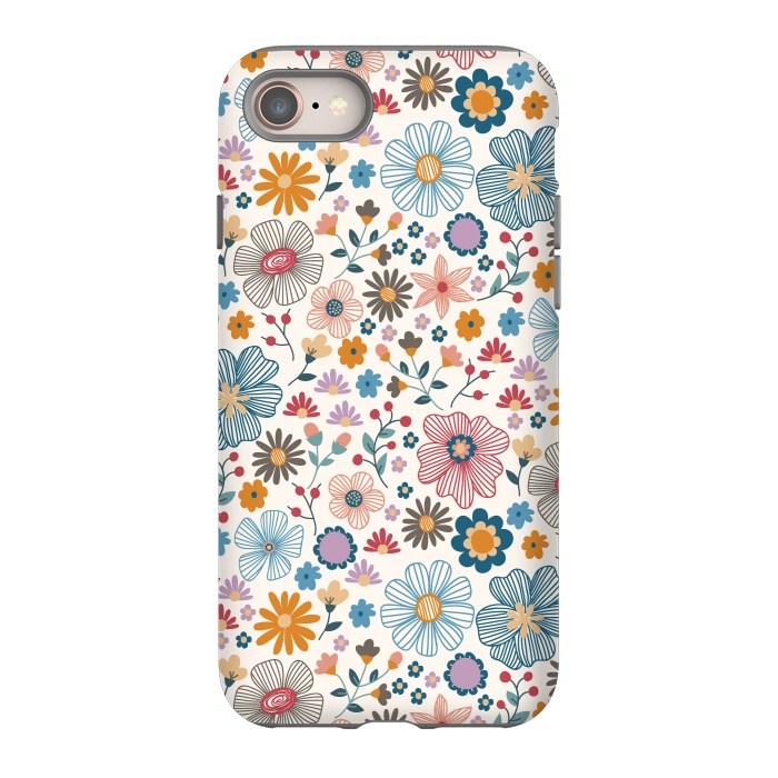 iPhone 8 StrongFit Winter Wild Bloom  by TracyLucy Designs