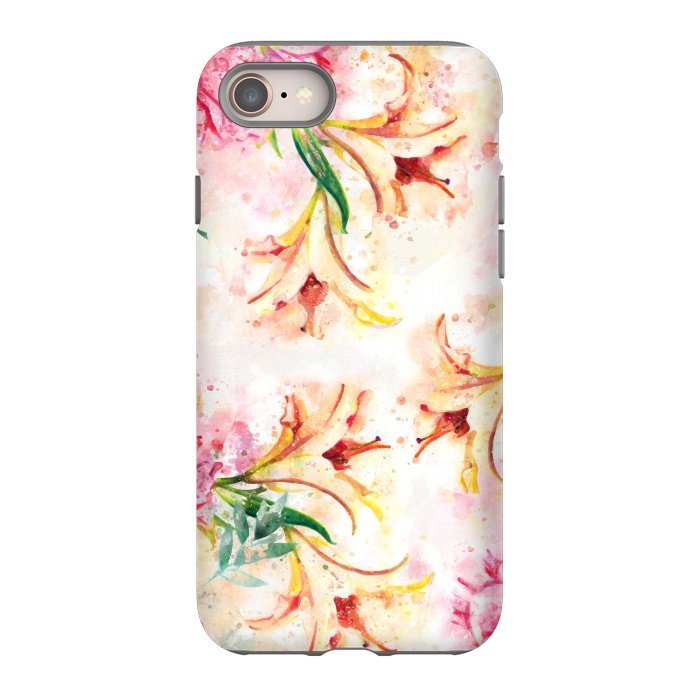 iPhone 8 StrongFit Peony Floral by Creativeaxle