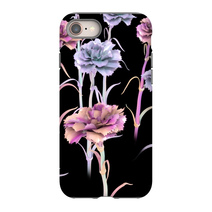 iPhone 8 StrongFit Holographic Flowers by Carlos Maciel