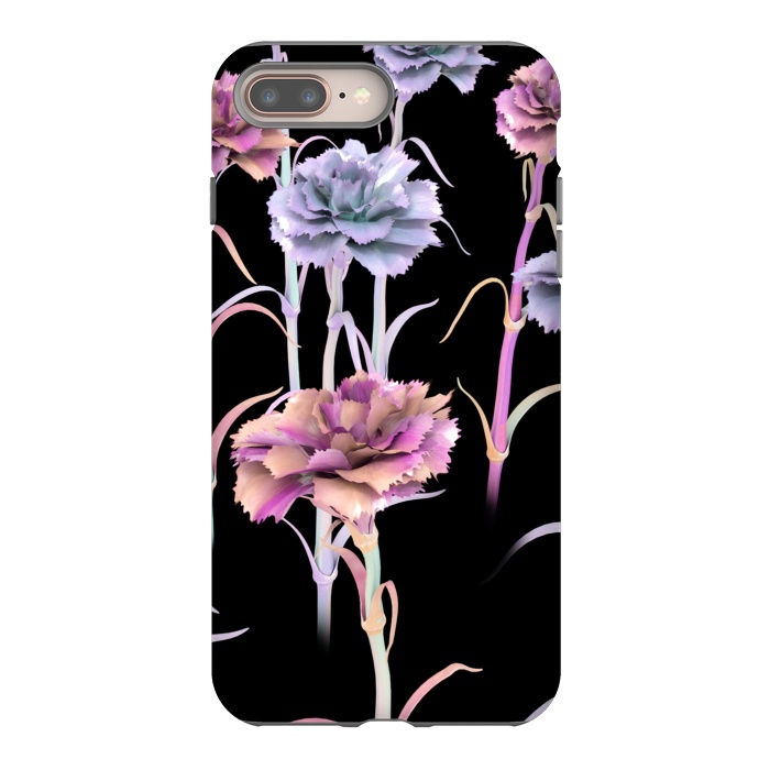 iPhone 8 plus StrongFit Holographic Flowers by Carlos Maciel