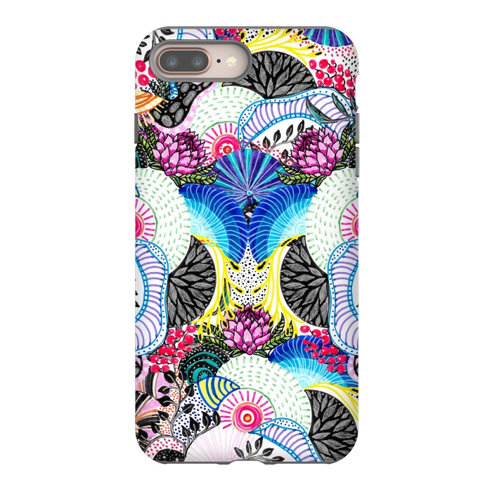iPhone 8 plus StrongFit Whimsical abstract hand paint design  by InovArts