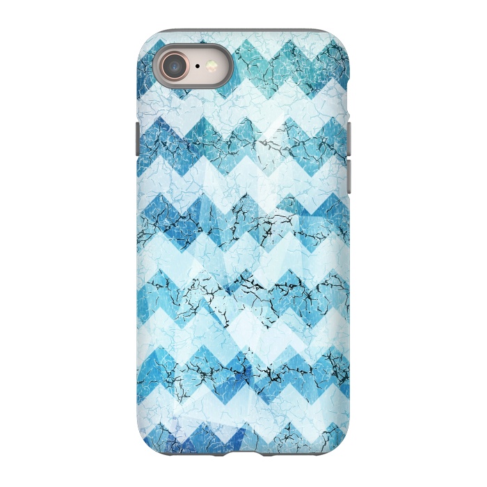 iPhone 8 StrongFit Blue chevron by Jms