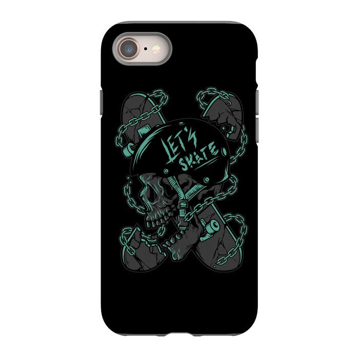 iPhone 8 StrongFit Skullboarder by Afif Quilimo