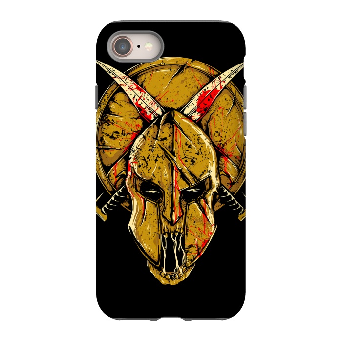 iPhone 8 StrongFit Skull Sparta by Afif Quilimo
